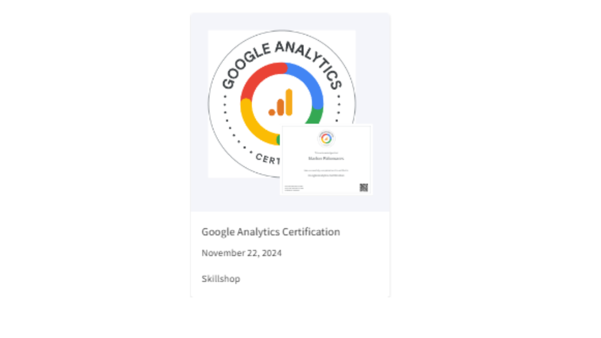 Google Analytics Expertise